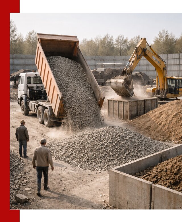 Доставка нерудных материалов с погрузкой и разгрузкой в Большой Камне