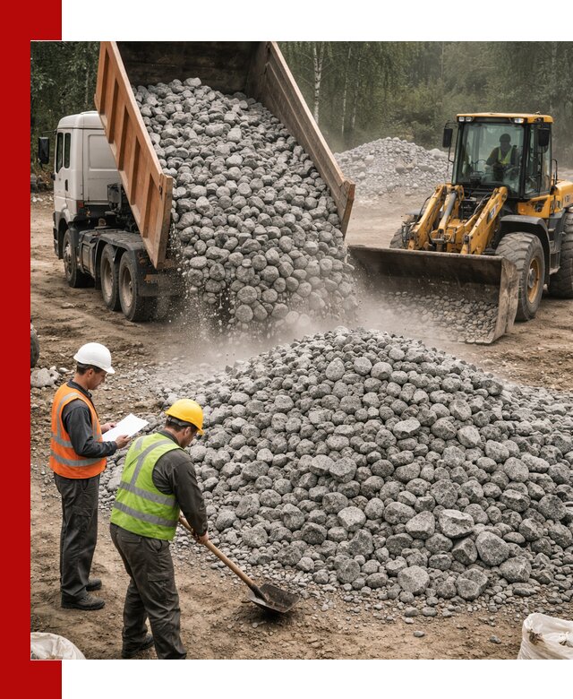 Гранитный щебень фракция 70-150 доставка в Большой Камне