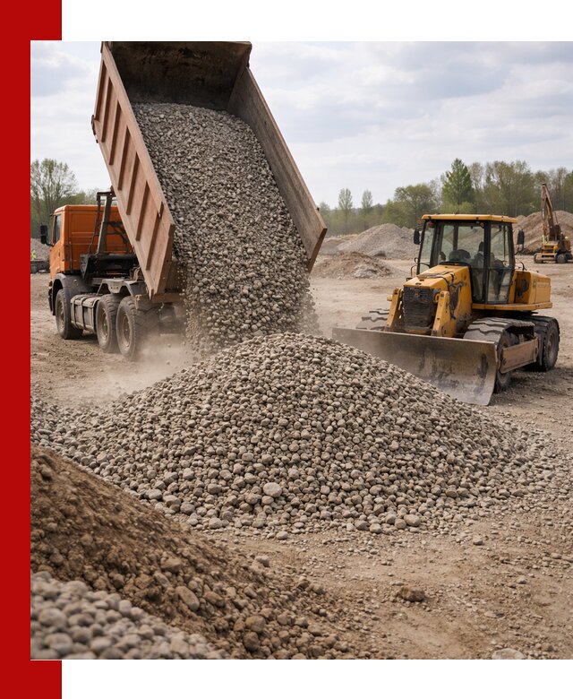 Доставка гравийного щебня фракции 40-70 в Большой Камне