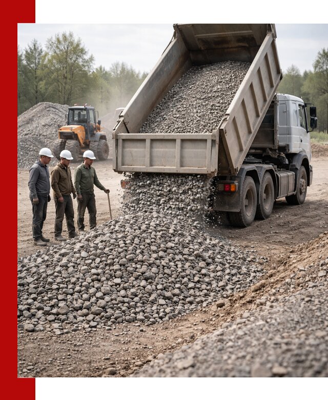 Доставка гравийного щебня фракции 70-120 в Большой Камне