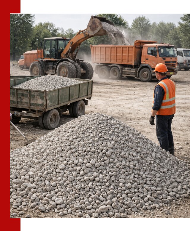 Доставка известнякового щебня фракция 20–40 в Большой Камне