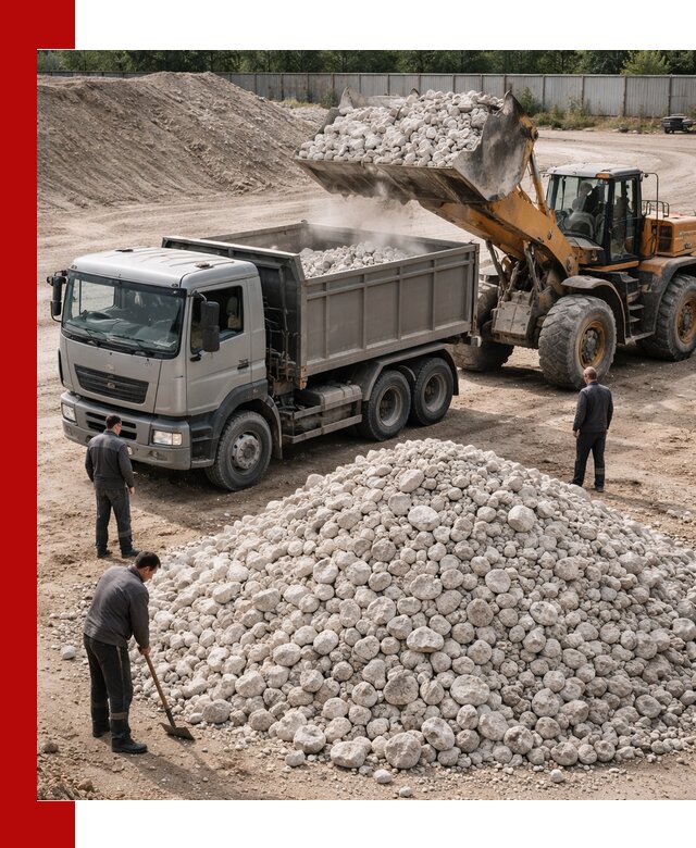 Известняковый щебень фракция 70–150 с доставкой в Большой Камне