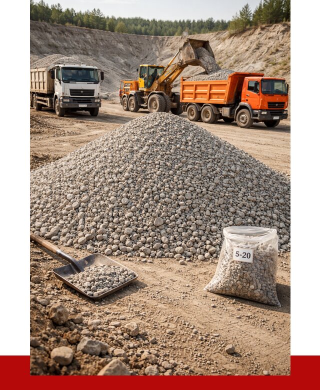 Доломитовый щебень фр. 5-20 в Большой Камне от 4259 р. | ПРОНЕРУДБль