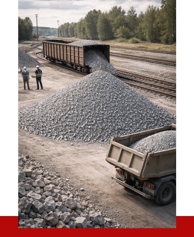 Железнодорожный щебень 20-60 в Большой Камне от 1724 р. | ПРОНЕРУДБль