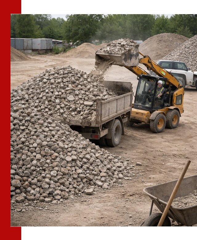 Доставка вторичного щебня в Большой Камне для строительных работ