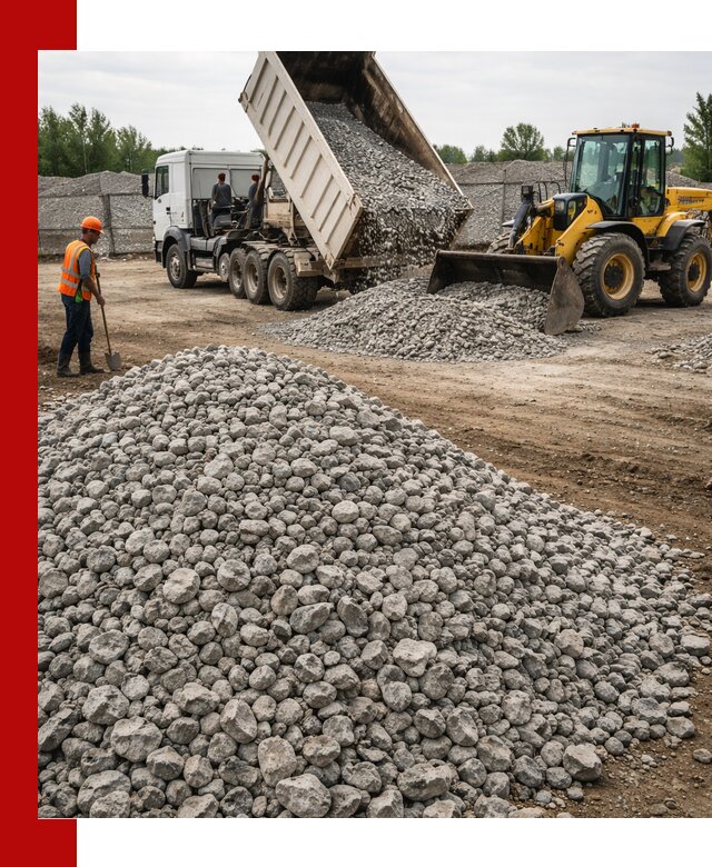 Доставка бетонного щебня фракции 40-70 в Большой Камне