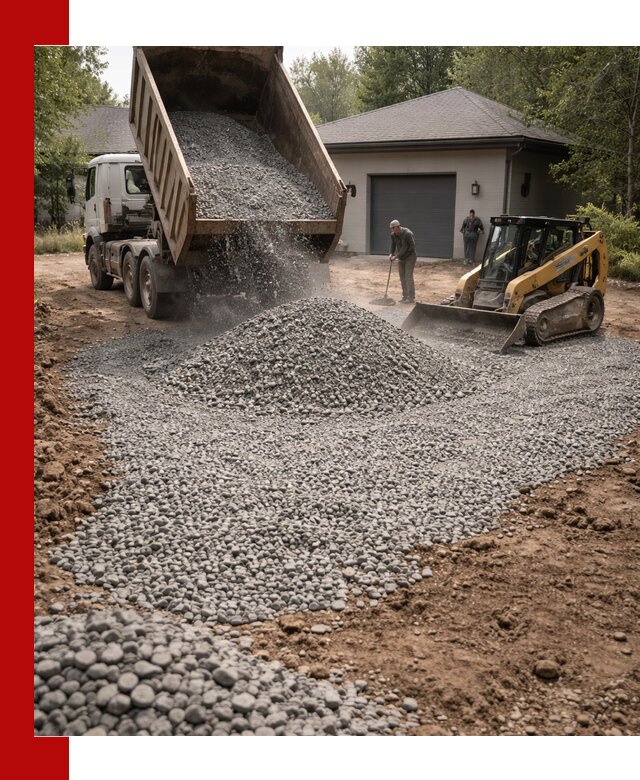 Щебень для парковки в Большой Камне: доставка и укладка качественного материала