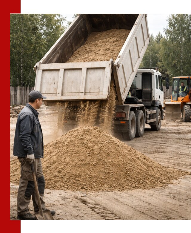 Доставка и продажа песка с разгрузкой в Большой Камне