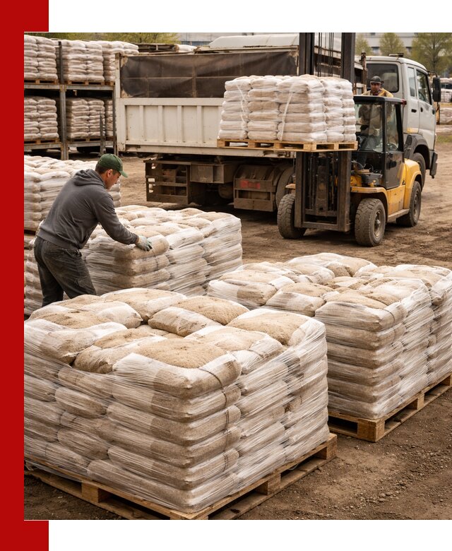 Карьерный песок в мешках с доставкой в Большой Камне