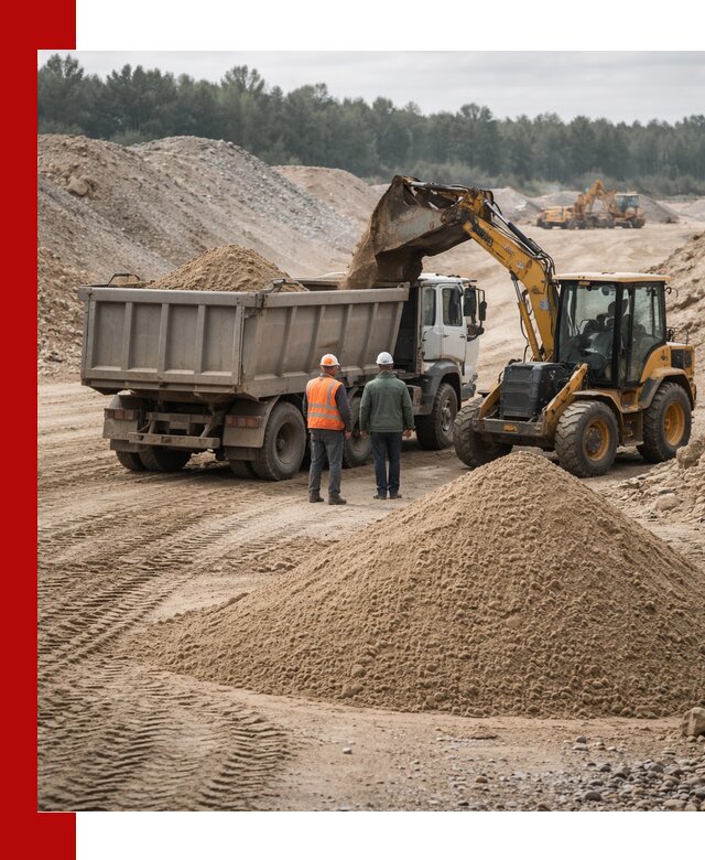 Карьерный среднезернистый песок с доставкой в Большой Камне