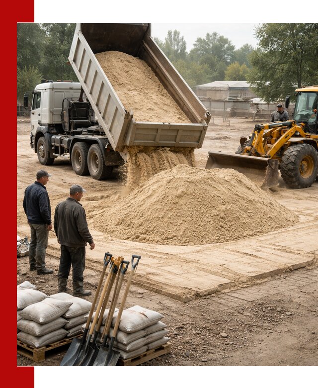Доставка мытого песка в Большой Камне с самосвалами по выгодной цене