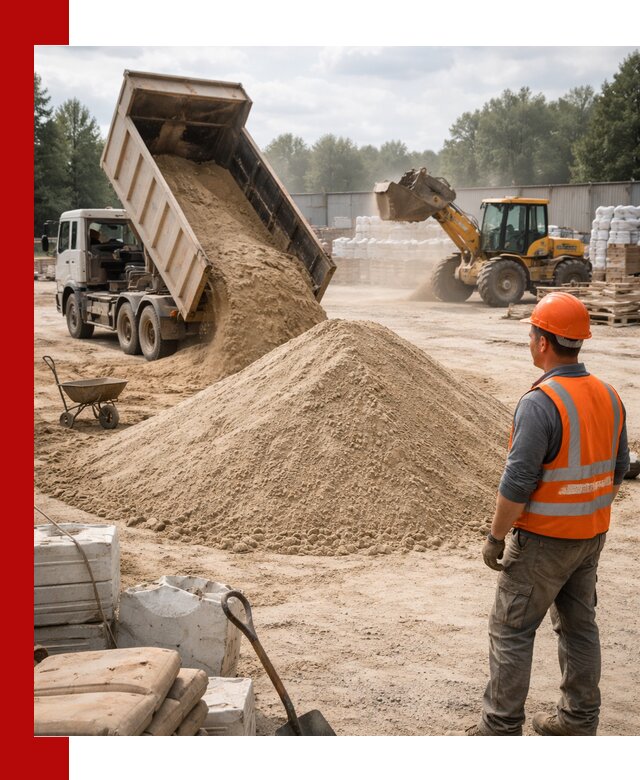 Доставка строительного песка с самосвалом в Большой Камне