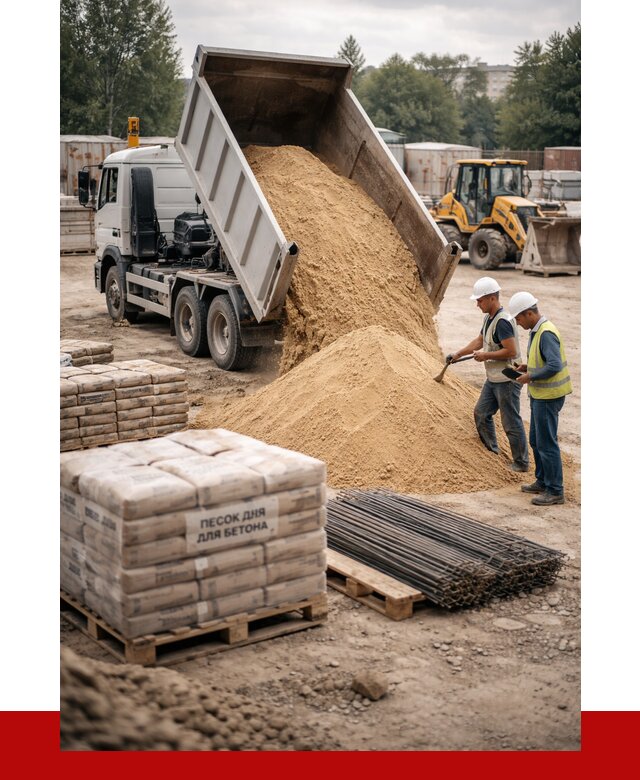 Песок для бетона в Большой Камне от 2535 р. с доставкой, ПРОНЕРУДБль