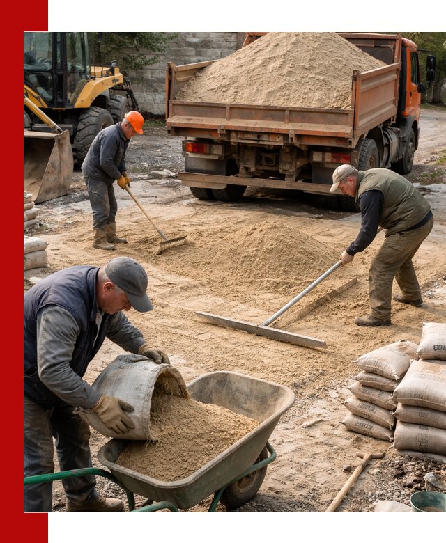 Поставка песка для стяжки в Большой Камне с быстрой доставкой