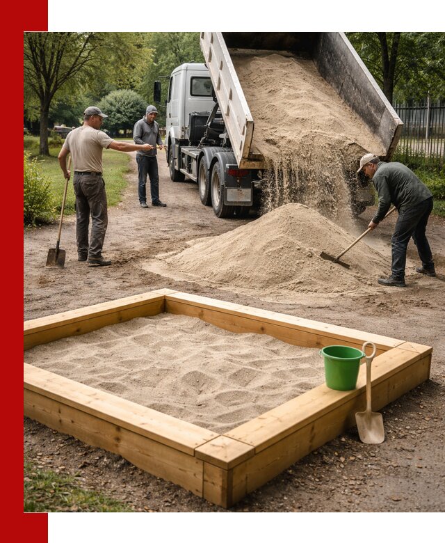 Песок для песочницы с доставкой в Большой Камне недорого и чистый