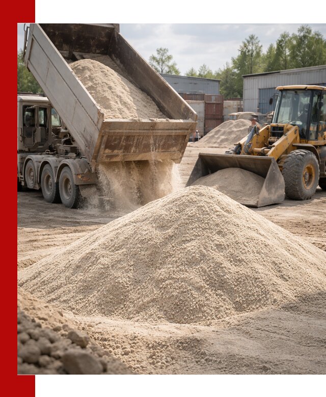 Кварцевый песок с доставкой в Большой Камне для строительных работ