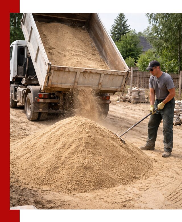 Доставка сухого песка самосвалами в Большой Камне