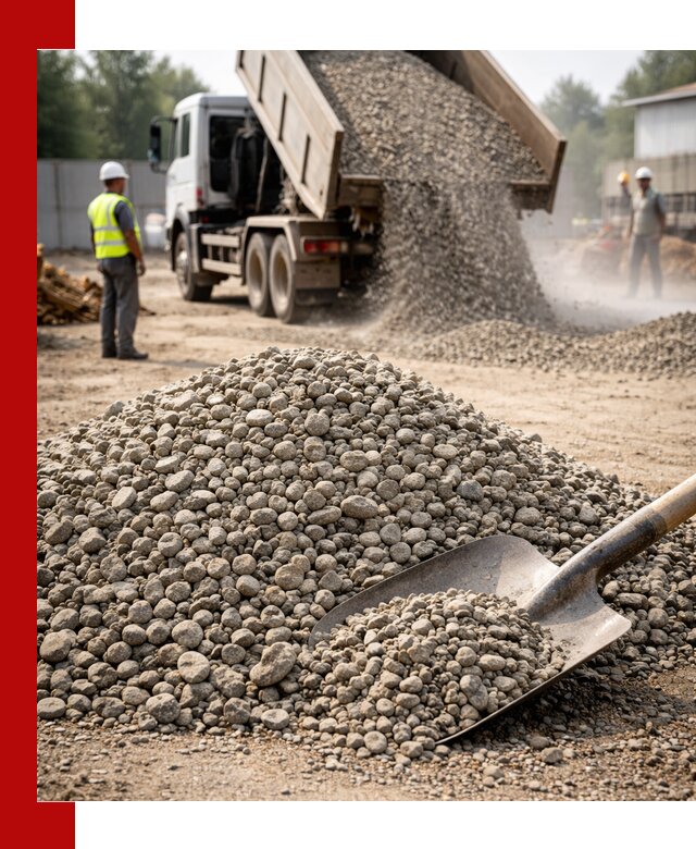 Доставка гравия фракции 20-40 в Большой Камне с самосвалами