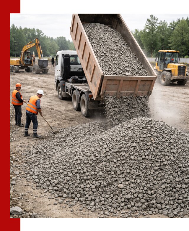 Доставка гравия фракции 40-70 в Большой Камне оптом и в розницу