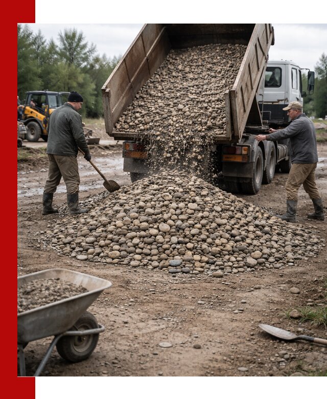 Доставка гальки речной оптом и в розницу в Большой Камне