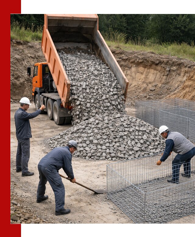 Камень для габионов с доставкой в Большой Камне быстро и надёжно