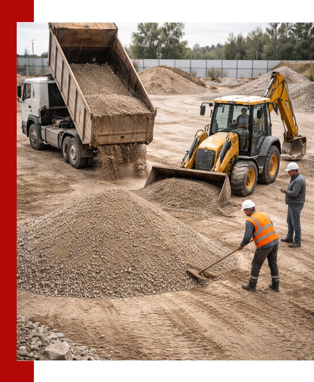 Поставка и доставка ПГС С4 в мешках и самосвалах в Большой Камне