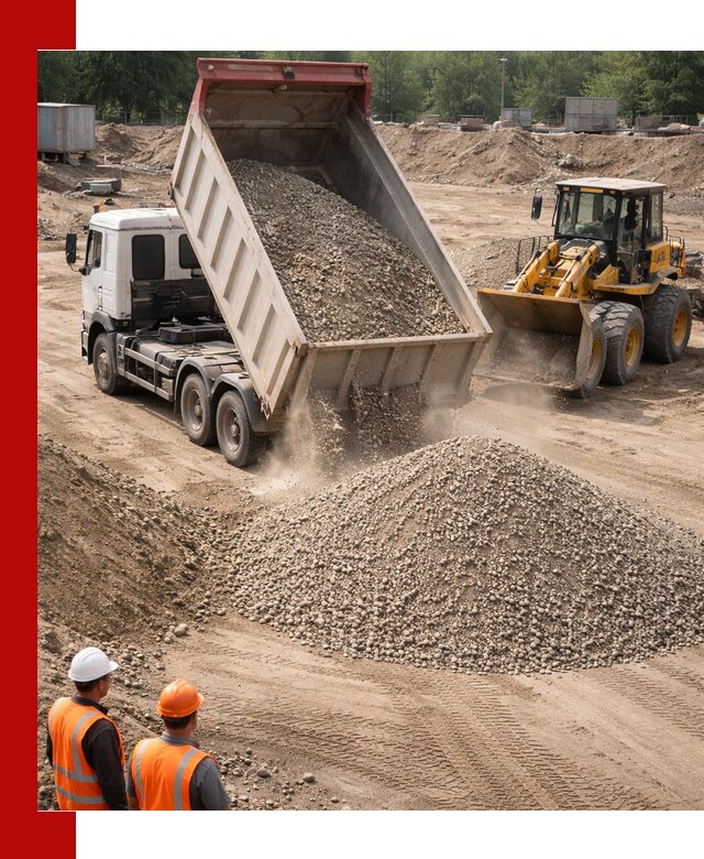 Щебень с песком (ЩГПС С2) с доставкой в Большой Камне