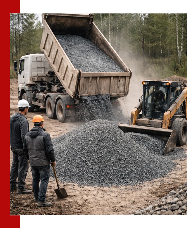 Гранитный отсев 0-5 с доставкой и разгрузкой в Большой Камне