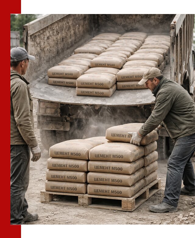 Цемент М500 с доставкой самосвалом в Большой Камне