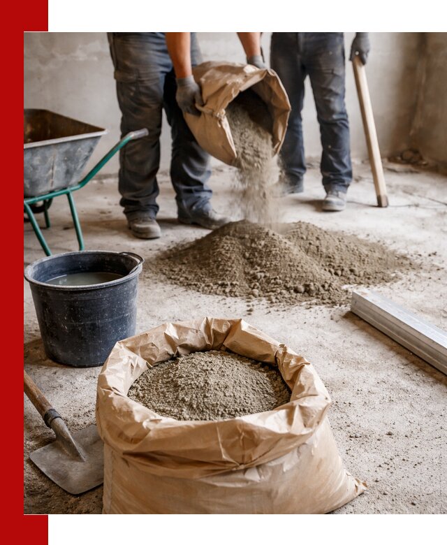 Доставка сухой смеси для стяжки в Большой Камне