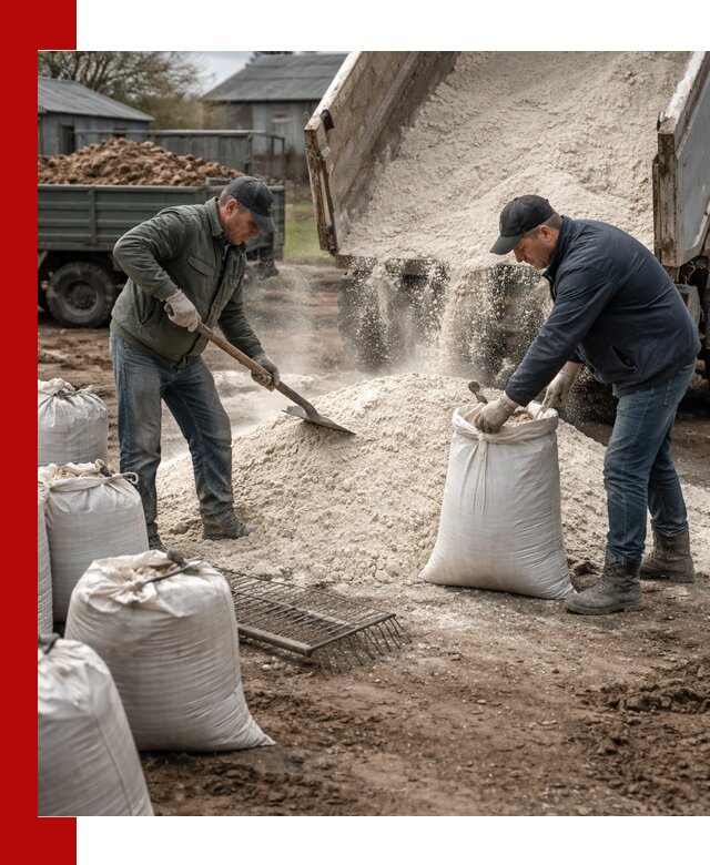 Доставка извести пушонки в Большой Камне оптом и мелким оптом