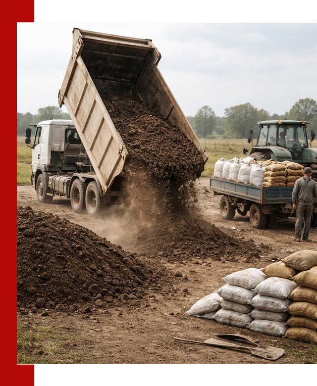 Доставка грунта и удобрений оптом в Большой Камне для сельхоз и строительства