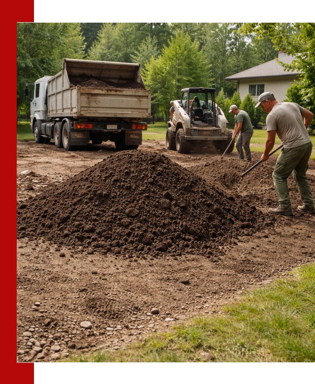 Доставка и укладка грунта для газона в Большой Камне