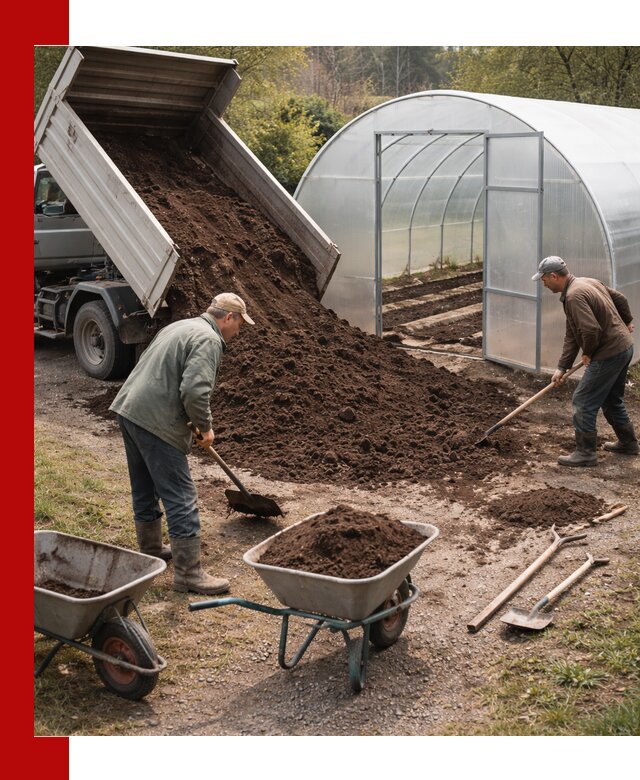 Грунт для теплицы с доставкой в Большой Камне — плодородный субстрат под растения