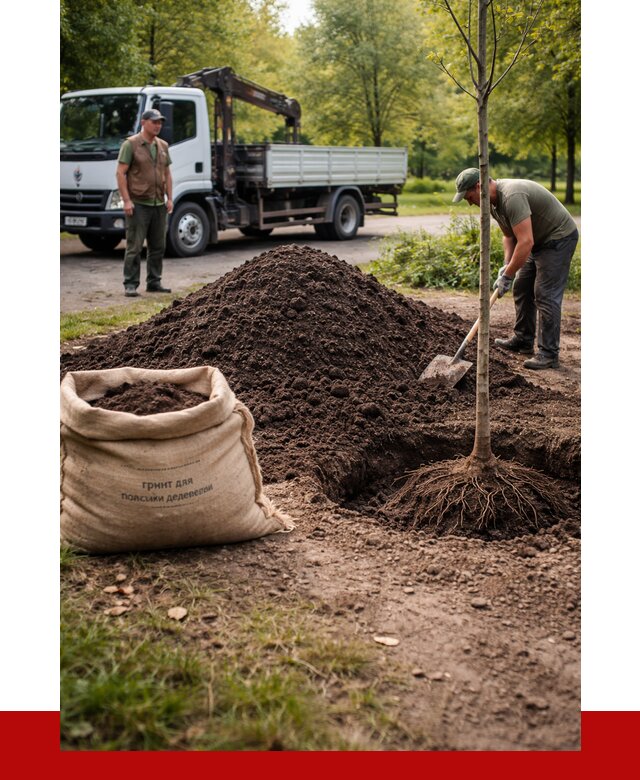 Грунт для посадки деревьев в Большой Камне от 1217 р. | ПРОНЕРУДБль