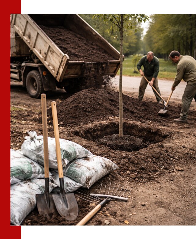 Грунт для посадки деревьев в Большой Камне — доставка и подготовка почвы