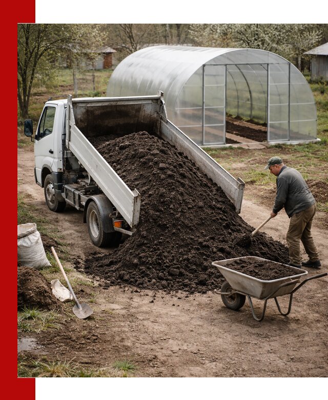 Чернозем для теплицы с доставкой в Большой Камне