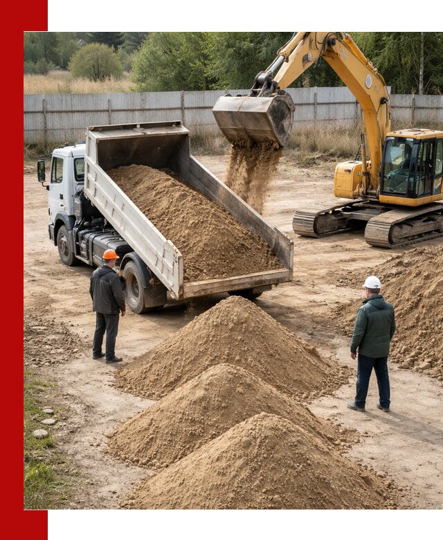 Доставка супеси вагонными и автопартиями в Большой Камне