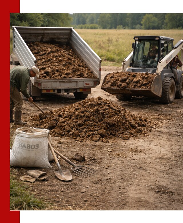 Доставка конского навоза в Большой Камне с разгрузкой и доставкой на объект