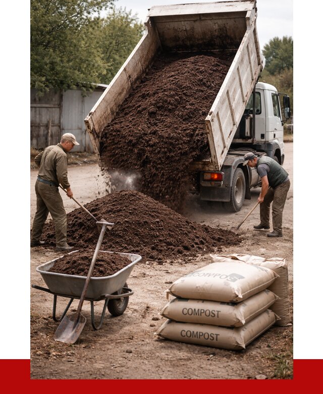 Купить компост в Большой Камне от 4259 р. за куб с доставкой | ПРОНЕРУДБль