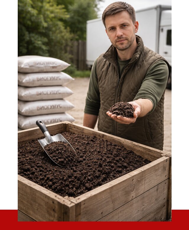 Купить биогумус в Большой Камне с доставкой от 8620 р. за куб | ПРОНЕРУДБль