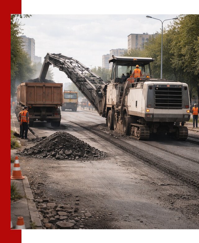 Фрезерованный асфальт в Большой Камне — удаление и вывоз старого покрытия