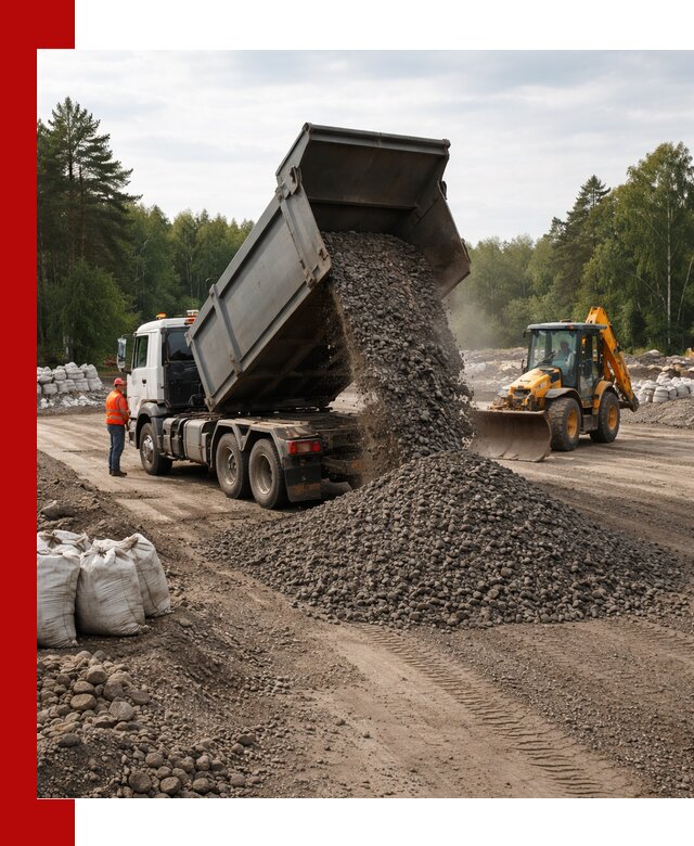 Доставка дробленого асфальта в Большой Камне для дорожных работ