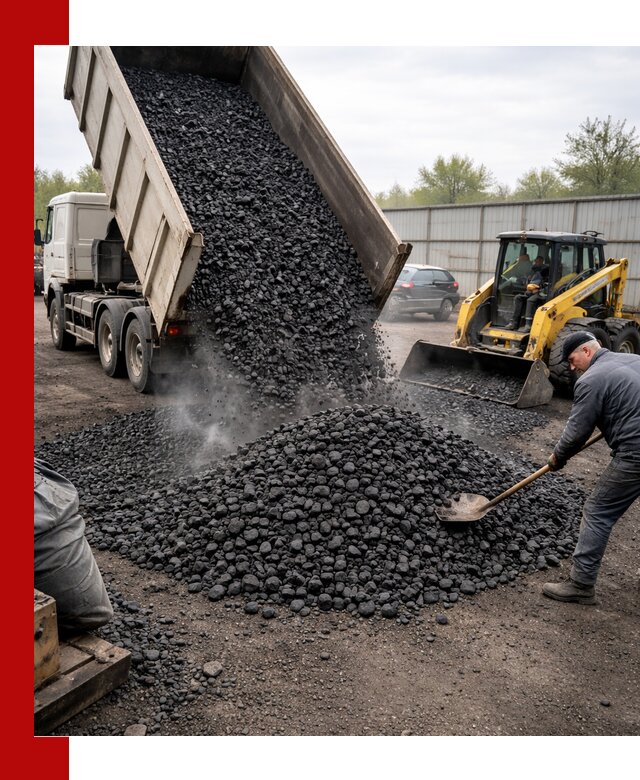 Доставка угля орех в Большой Камне оптом и в розницу