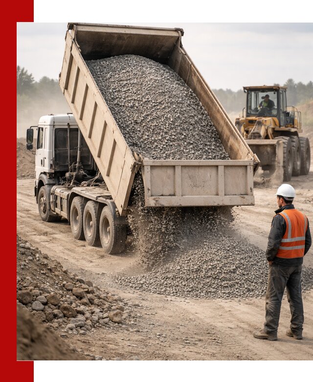 Доставка самосвалом 40 кубов цемента и сыпучих в Большой Камне