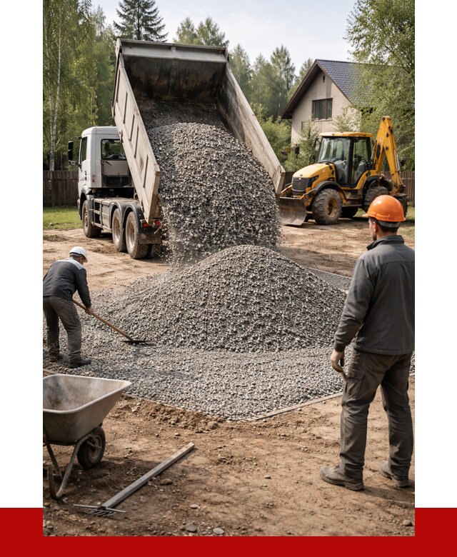 Отсыпка участка щебнем в Большой Камне от 6592 р. ПРОНЕРУДБль