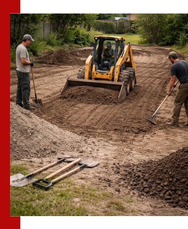 Планировка участка грунтом с вывозом и доставкой в Большой Камне