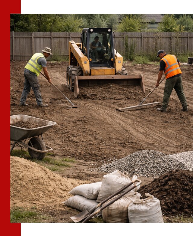 Выравнивание участка под строительство и благоустройство в Большой Камне