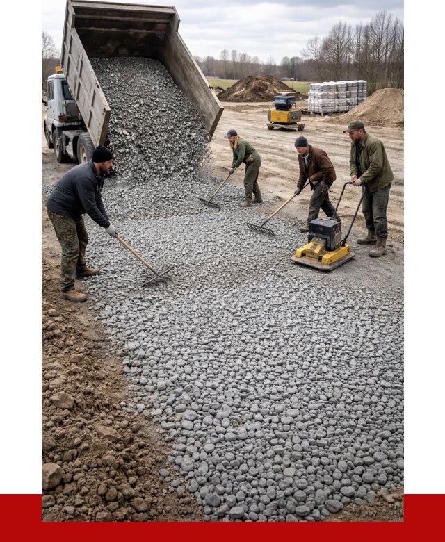 Устройство щебеночной подушки в Большой Камне от 4563 р. ПРОНЕРУДБль
